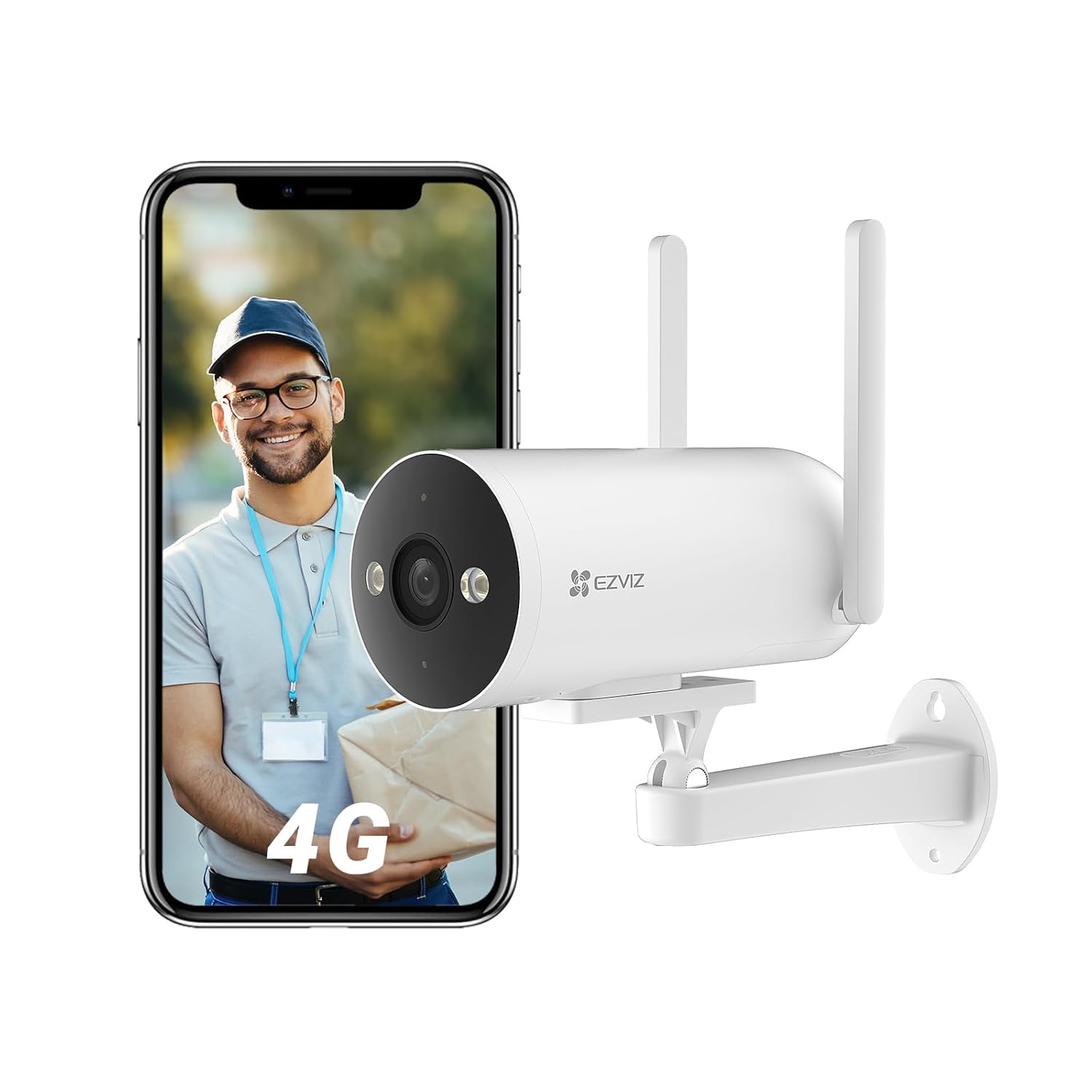 EZVIZ By Wireless Hikvision|4G Sim Based Smart Home Camera|2K Resolution|Ai Based Human/Vehicle Detection|Color Night Vision|Active Defense