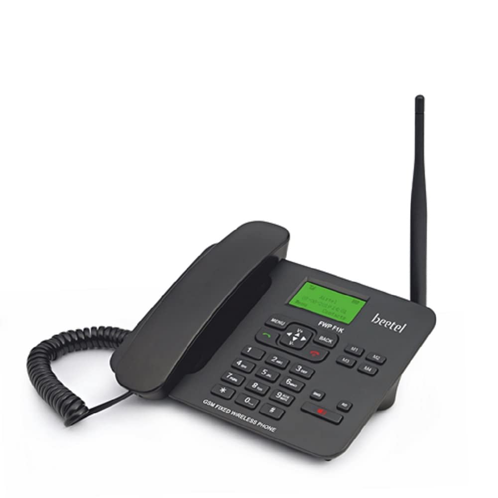 Beetel F1K GSM Fixed Cordless Phone, Support Quad band 2G,LCD Display,Speed Dial,Two way Speaker phone & Adjustable Volume,Supports